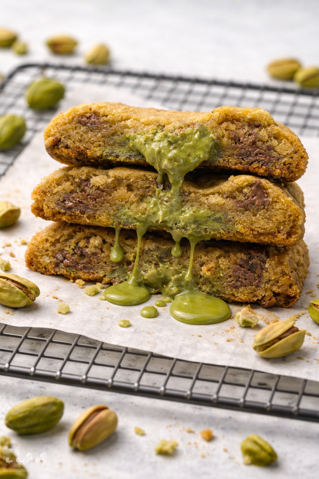 Fudgy Kunafa Cookies