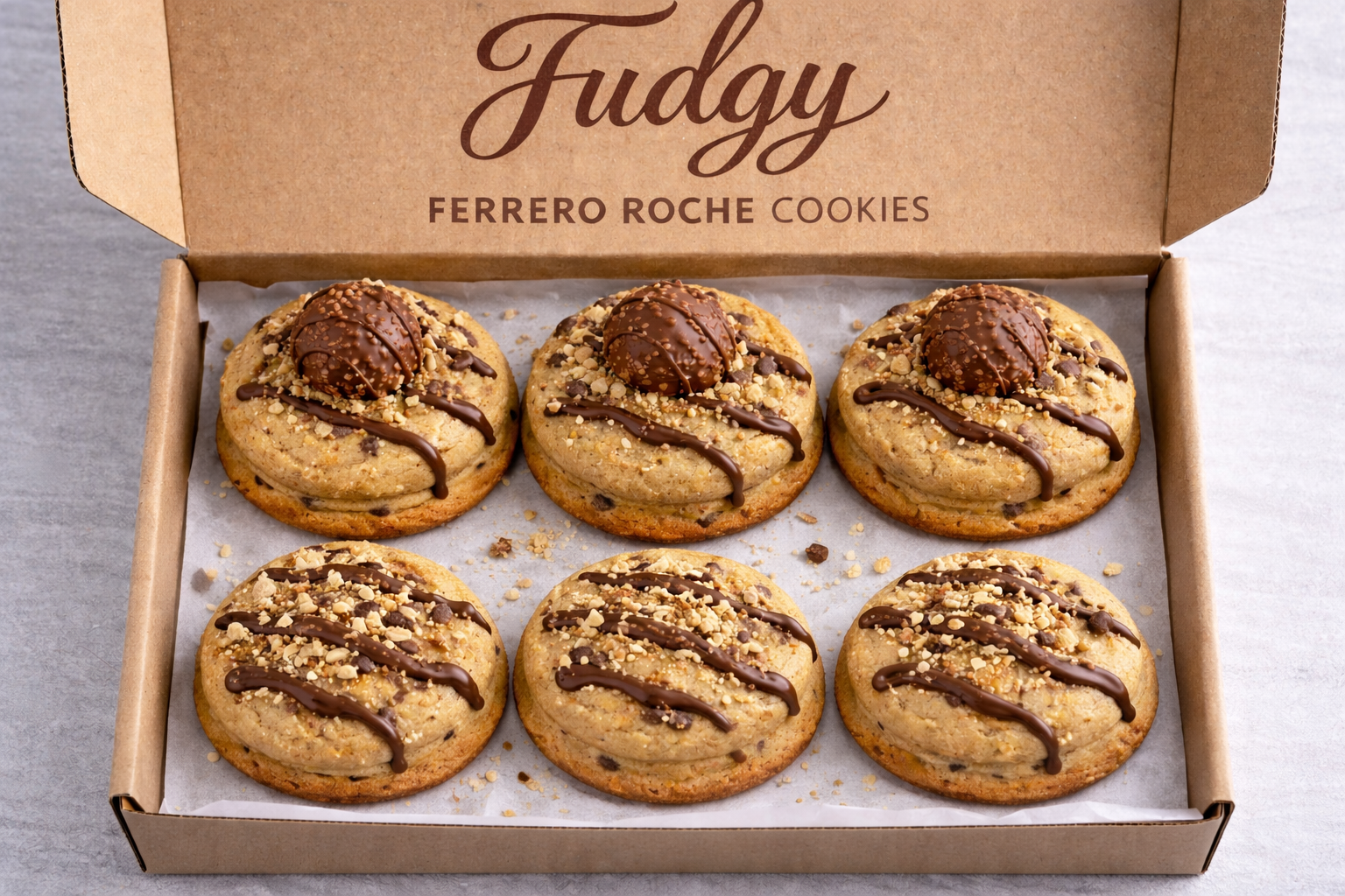 Fudgy Ferrero Cookies