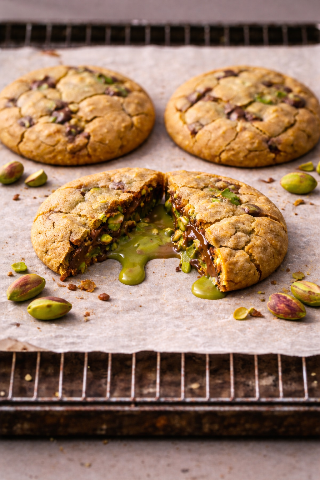 Fudgy Kunafa Cookies