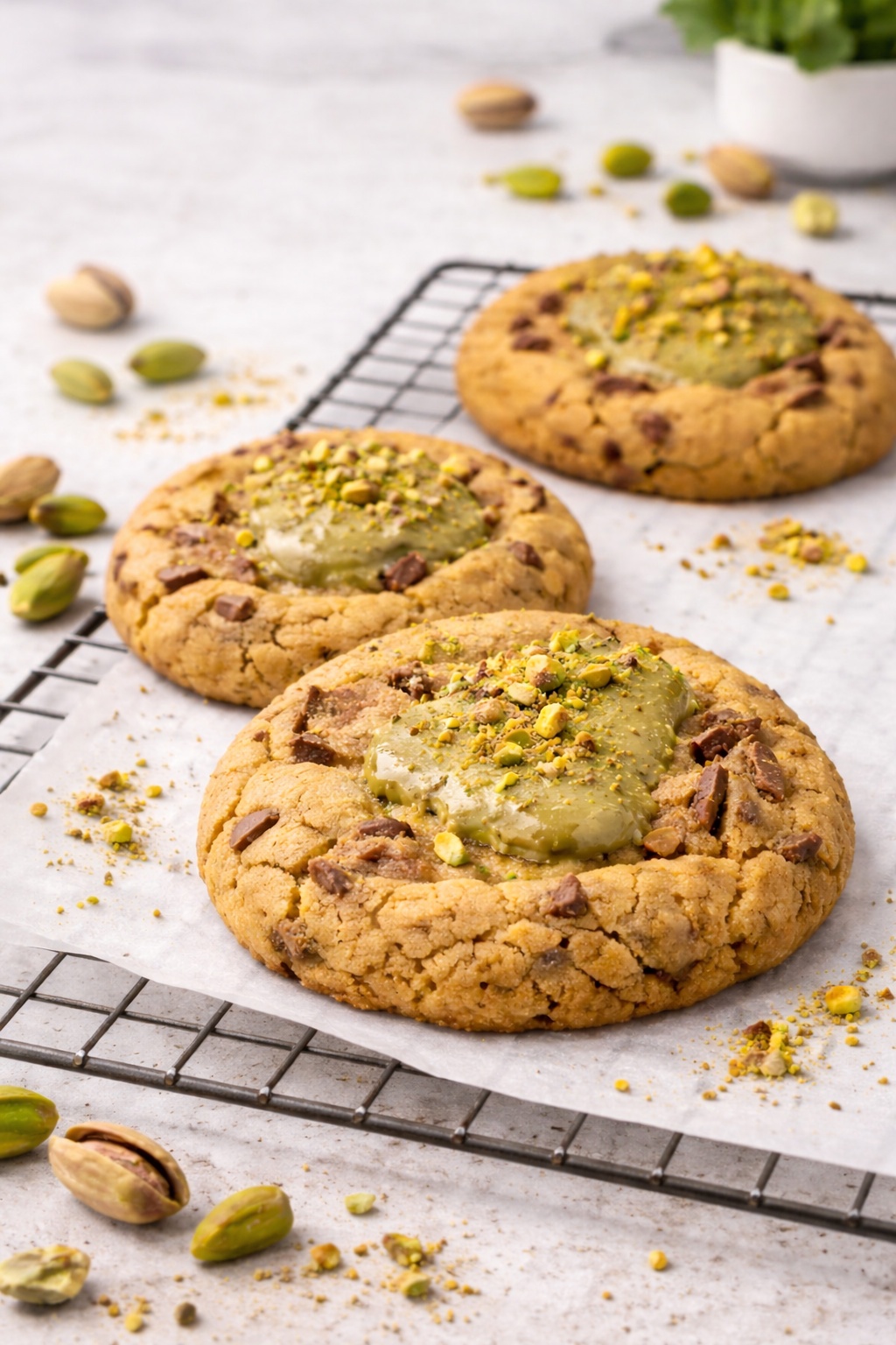 Fudgy Kunafa Cookies