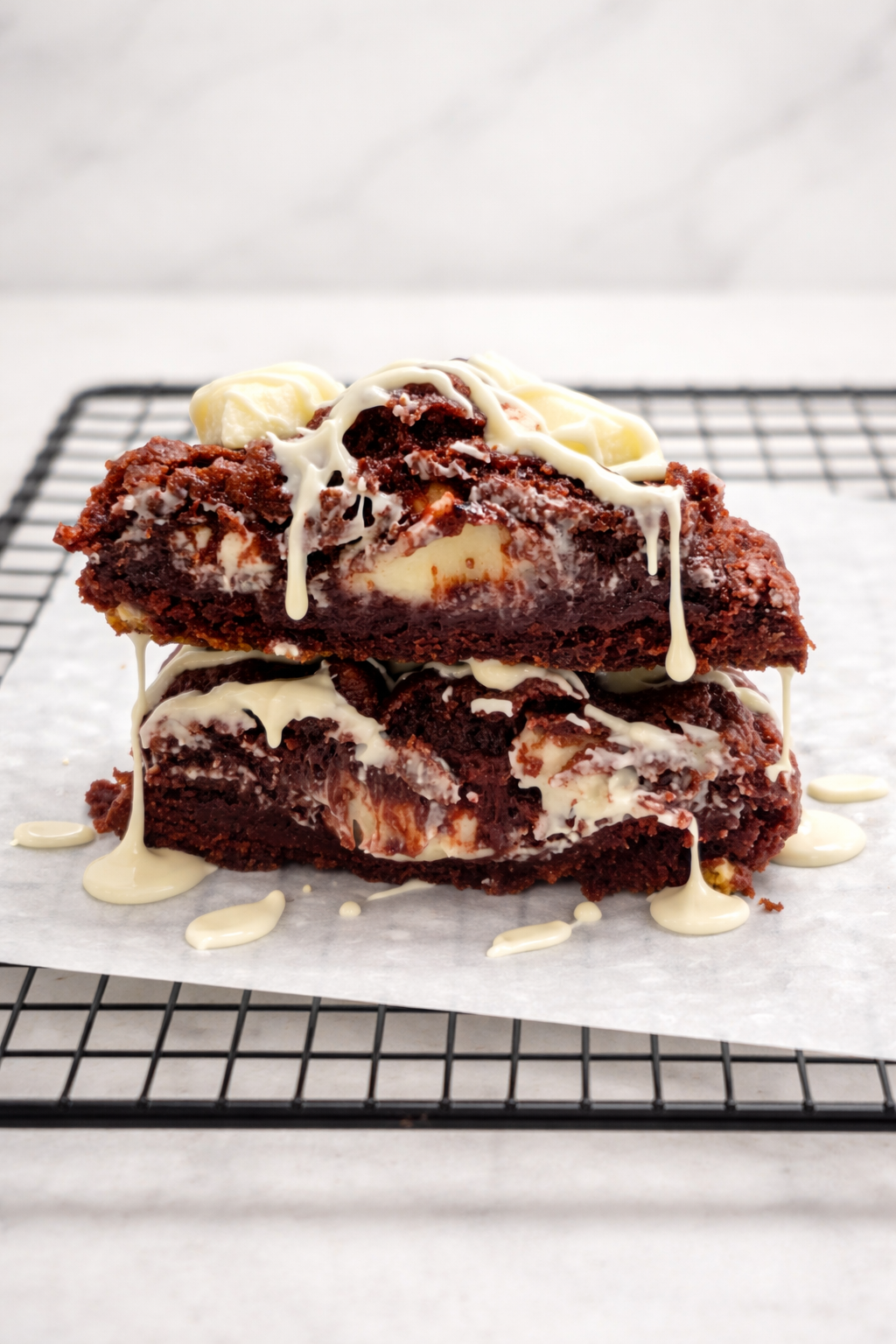 Fudgy Red Velvet Cookies