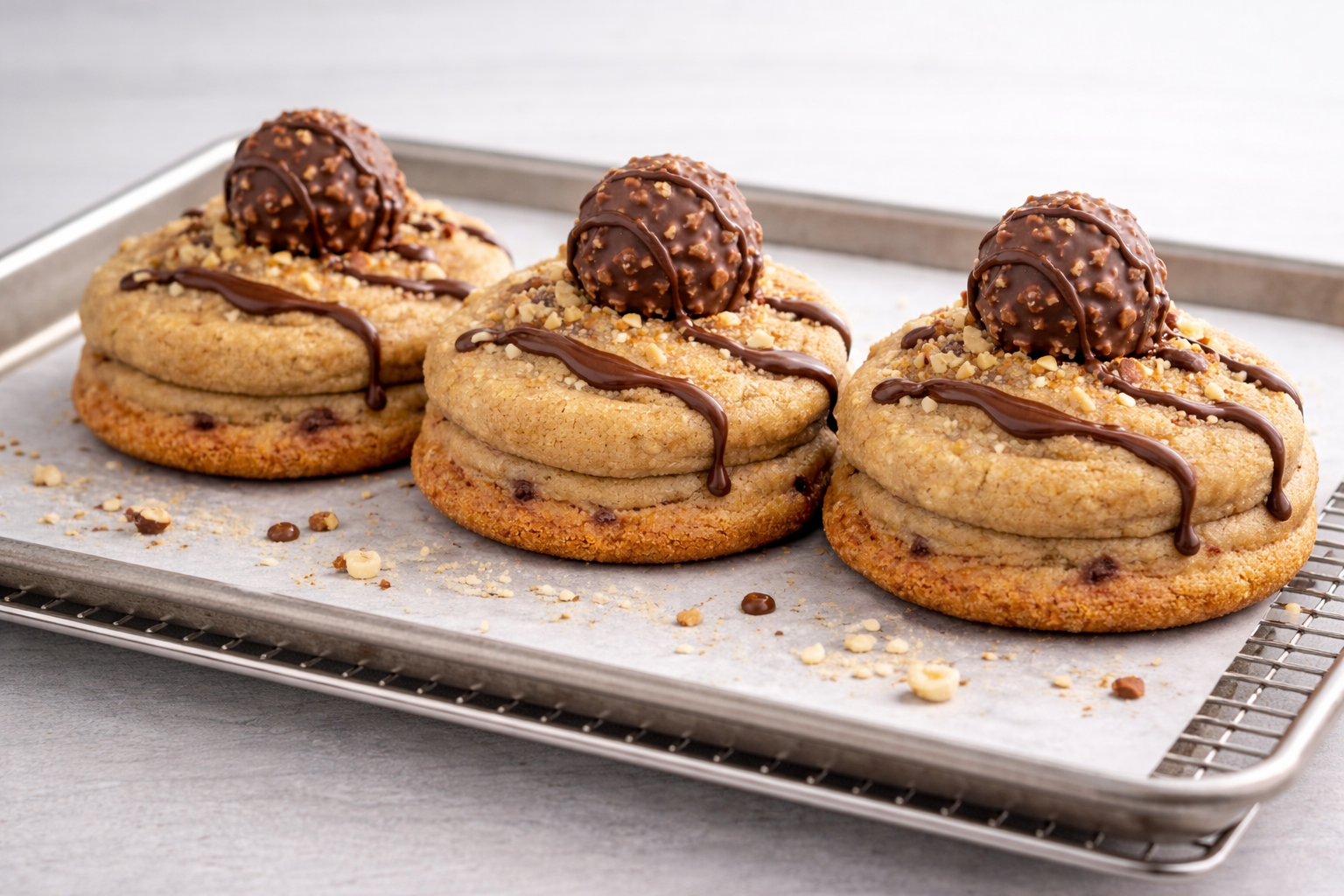 Fudgy Ferrero Cookies
